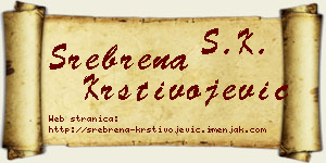 Srebrena Krstivojević vizit kartica